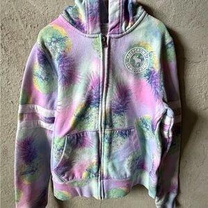 Abercrombie Kids Colorful Tie-Dye Zip-Up Hoodie